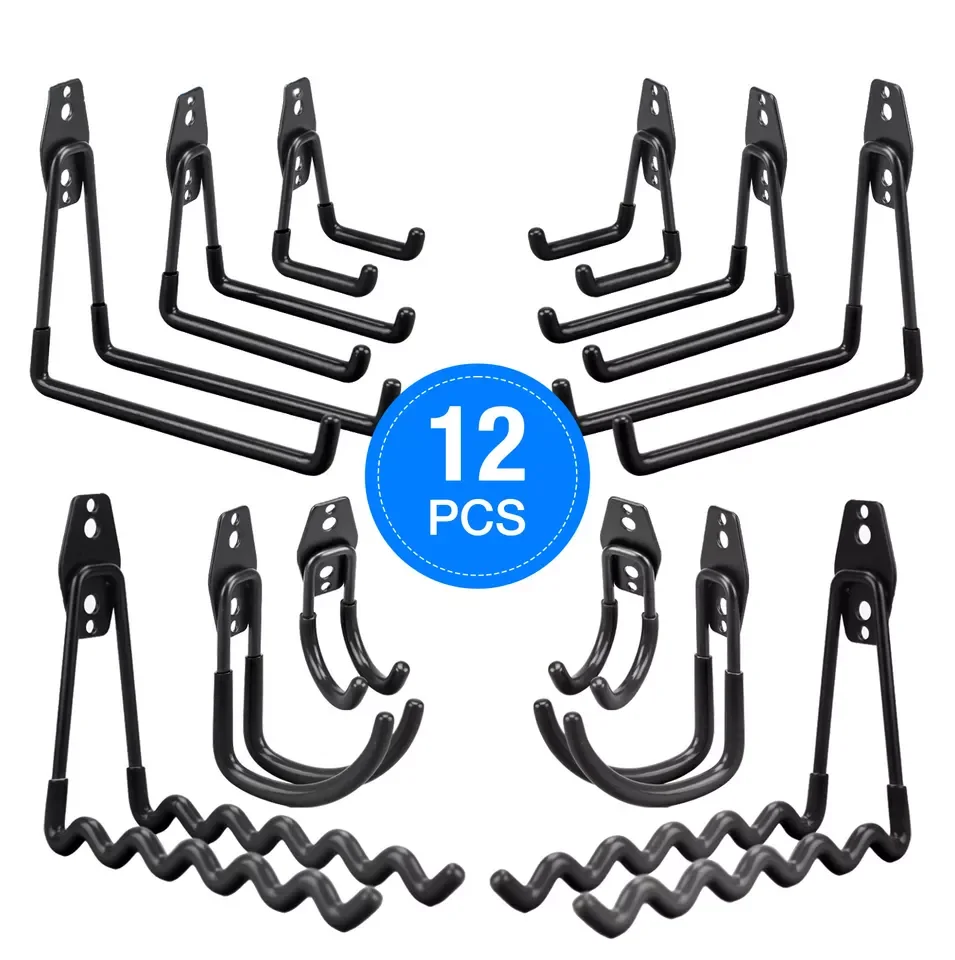 Heavy Duty Utility Balcony Hook Wall Mounted Storage Tool Hanger Ladder Hook Household Plastic Dipping Garage Hooks