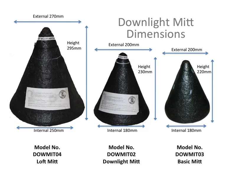 
fireproofing downlight mitt cover 
