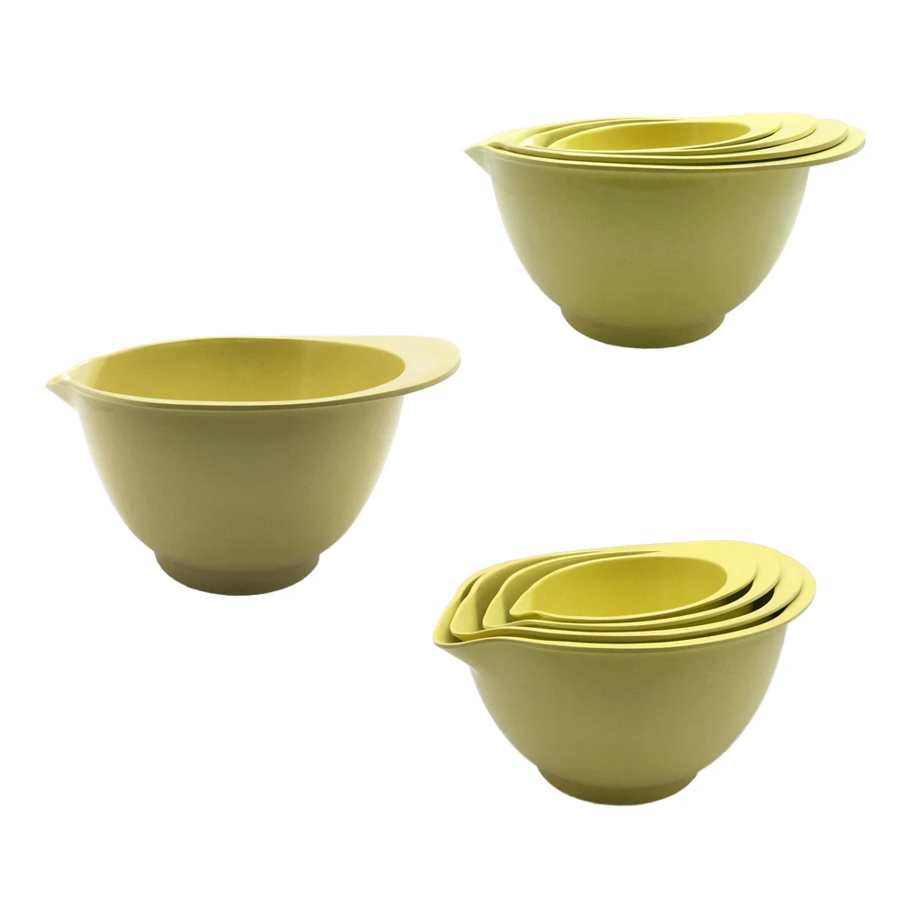 
12 year factory durable unbreakable high quality 4 pieces melamine mixing salad bowl set 