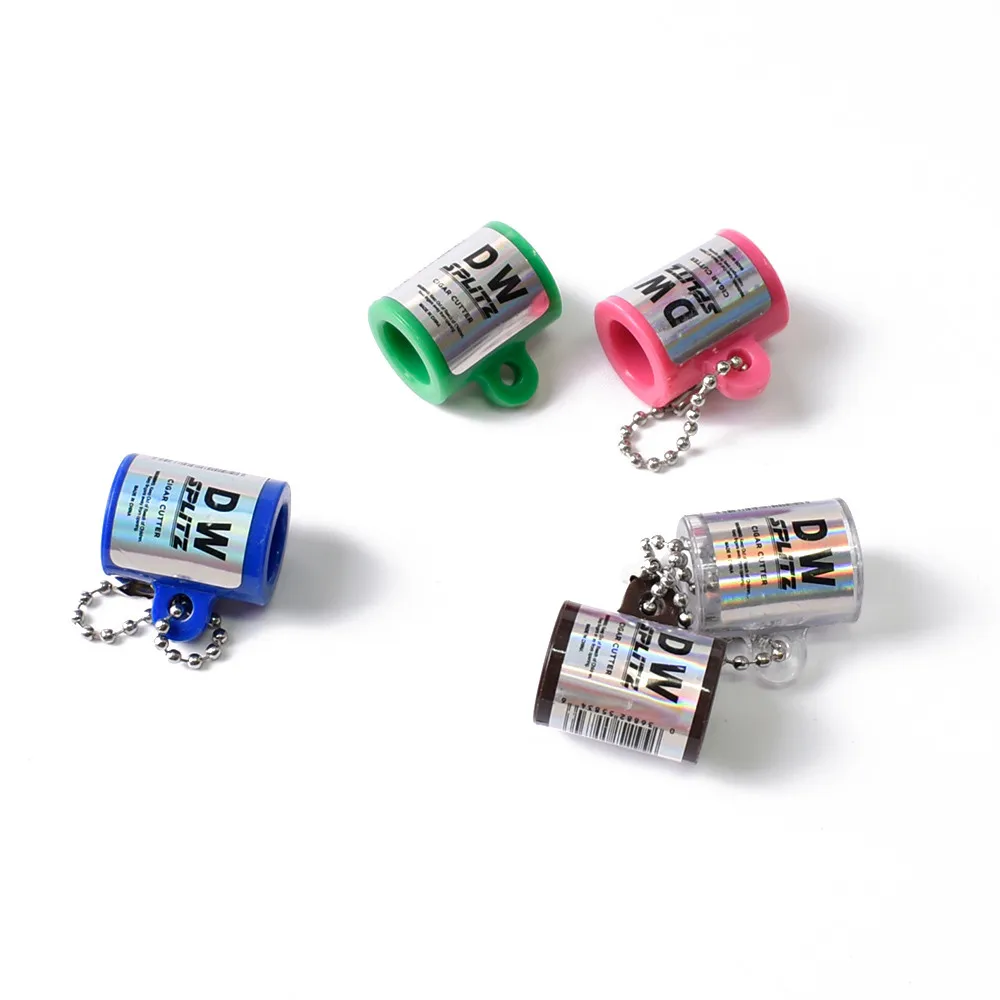 Plastic Cigar Cutter Cigarillo Scissors Knife Smoking Accessories Blunt Splitter with Keychain Joint Cut