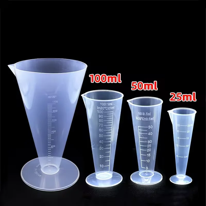 Factory Supply High Quality Lab 50ml PP Plastic Conical Measuring Cup