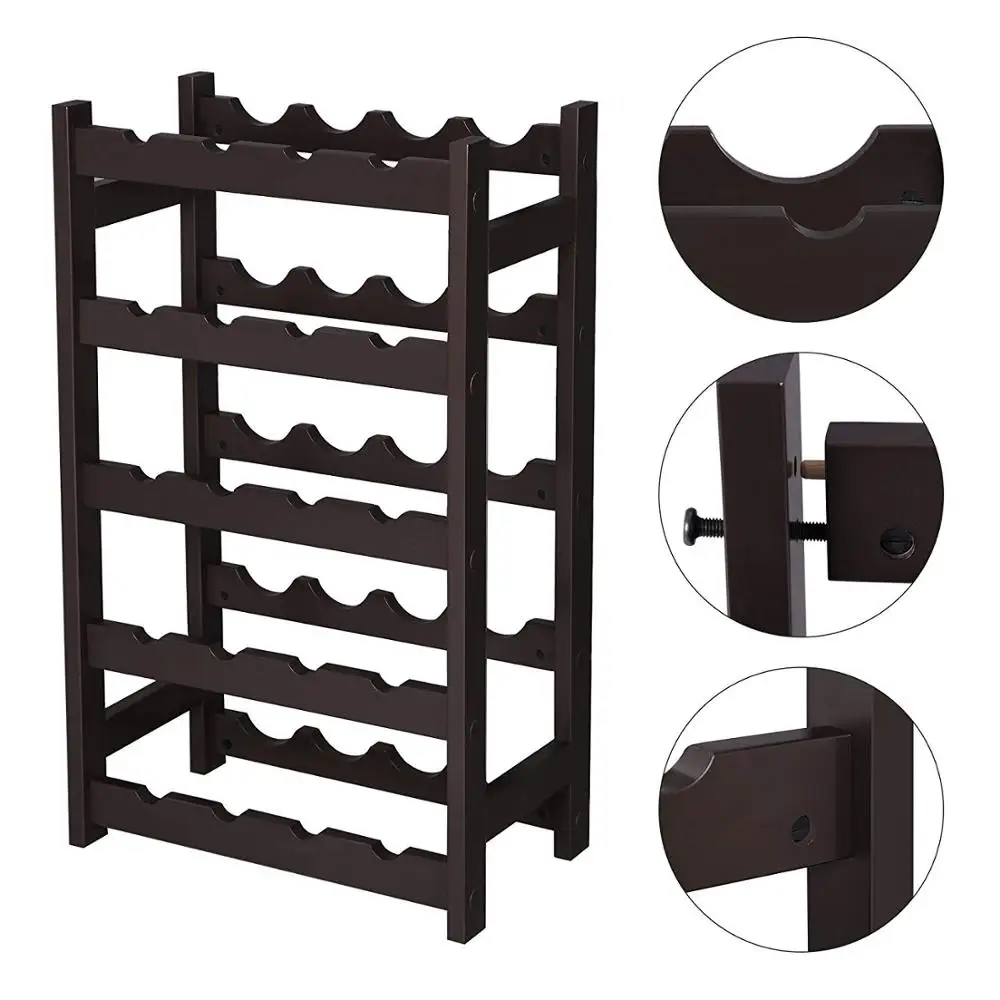 2020 new Amazon hot sale convenient bottle hanging wine glass storage rack On the ground
