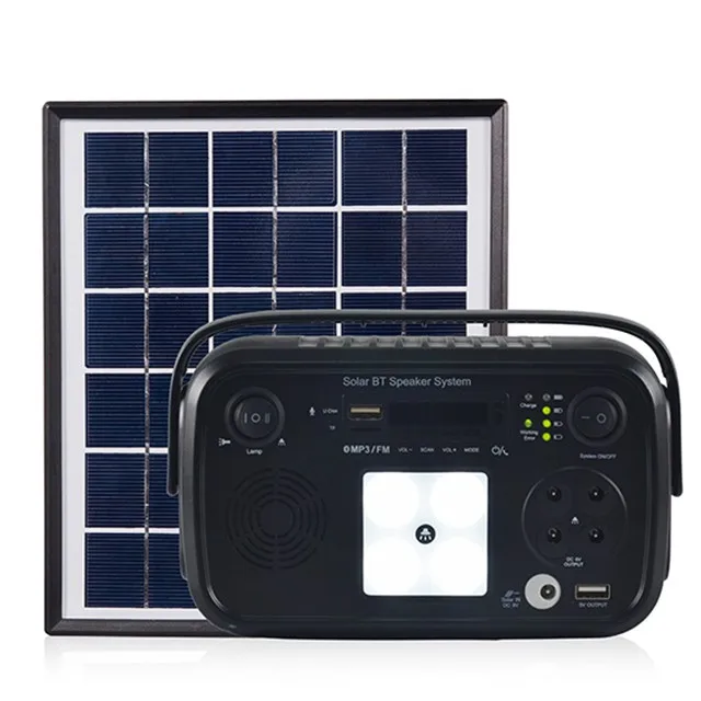 3W Solar Panel  Lithium Ion Battery Mini Portable Home Lighting Solar Energy Kit