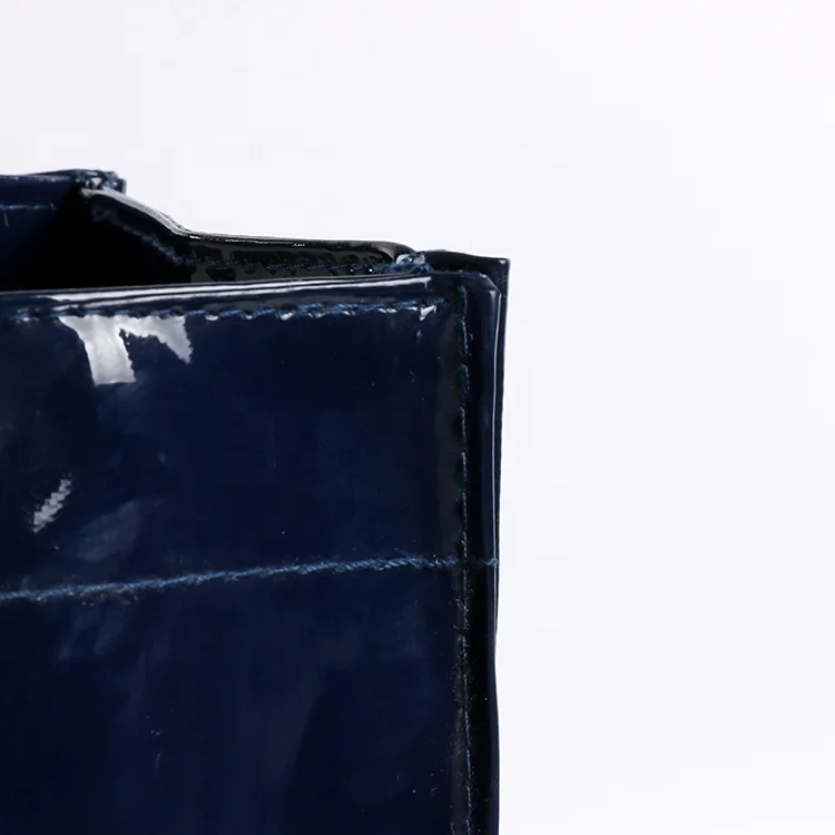 Custom printed logo glossy mirror vinyl PVC tote shopping vinyl PVC harrods tote bag