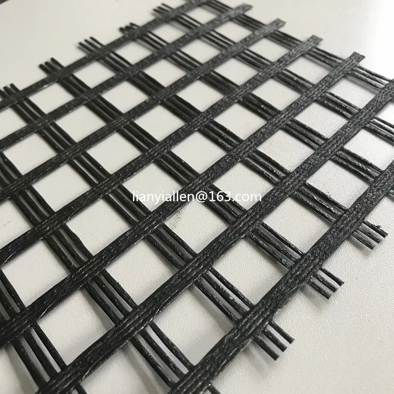 CE ISO certificated bitumen coated glassfiber geogrid for for asphalt road building