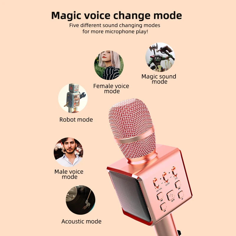 Wireless Bluetooths Karaoke Microphone With Bracket Microphone Available For Meeting Speech KTV Singing Wireless Recording Micro