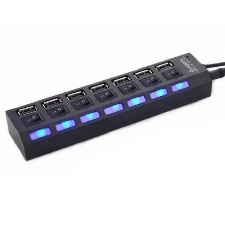 Individual Power Switches 4 7 Port USB Hub 7 Port
