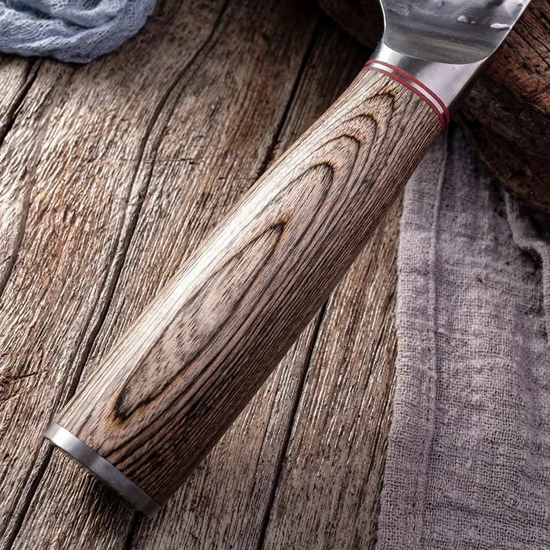 Professional Stainless steel 6pcs kitchen knives set kitchen chef utility fruit paring knife  with wooden  block