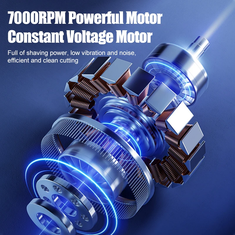 Suttik 2909 Household 7000rpm Single Foil Shaver Reciprocating Electric With Ultra-low Sensitivity Titanium Plated Knife Mesh