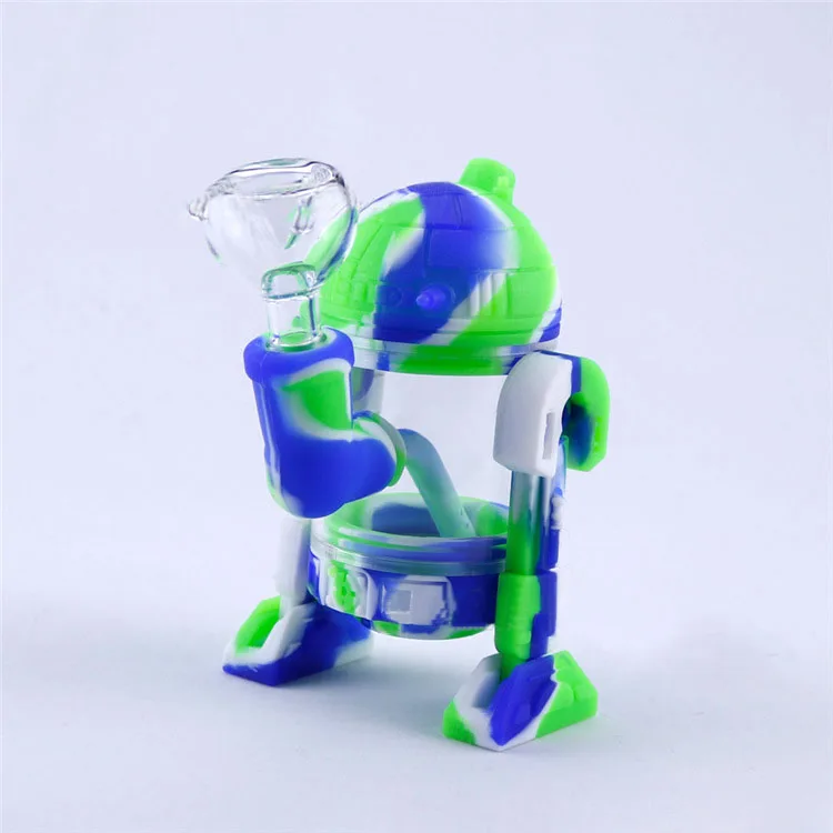 
2021 New design robot hookah silicone smoking pipe silicone tobacco for smoking pipe accessories 