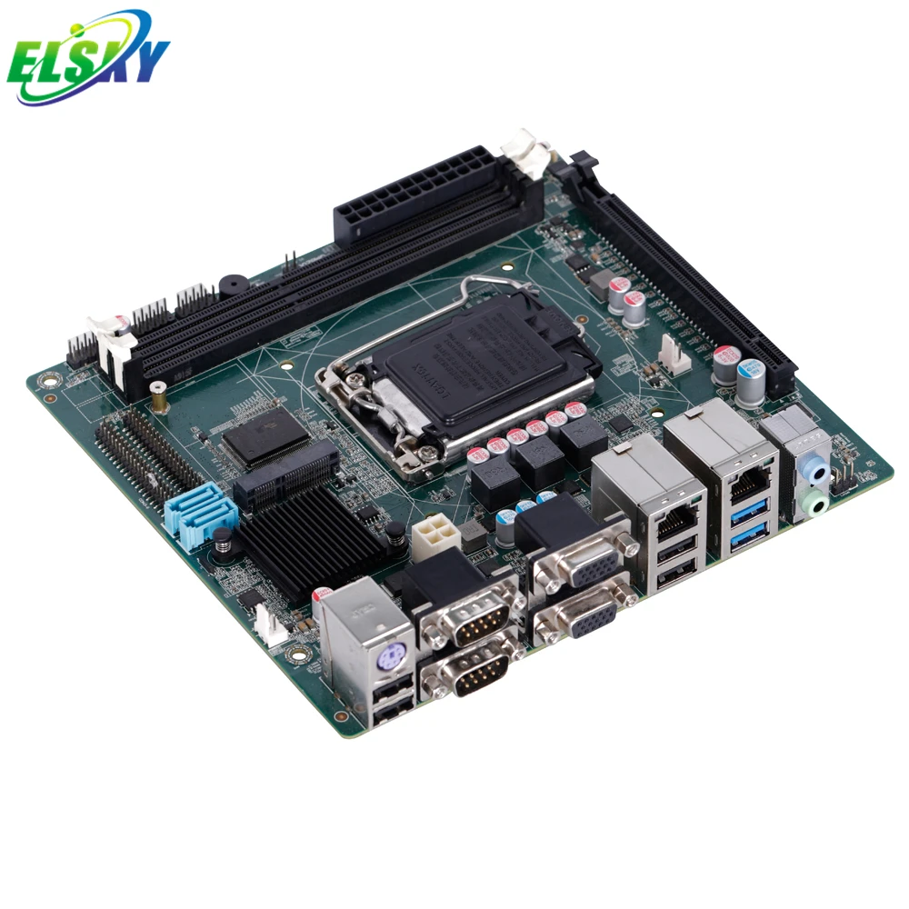 ELSKY NEW design H81 Quad Core3.4GHz x86 Haswell LGA1150 Socket Dual DDR3 16GB Dual VGA mini pc with PCI-E3.0 x16 slot ATX Power