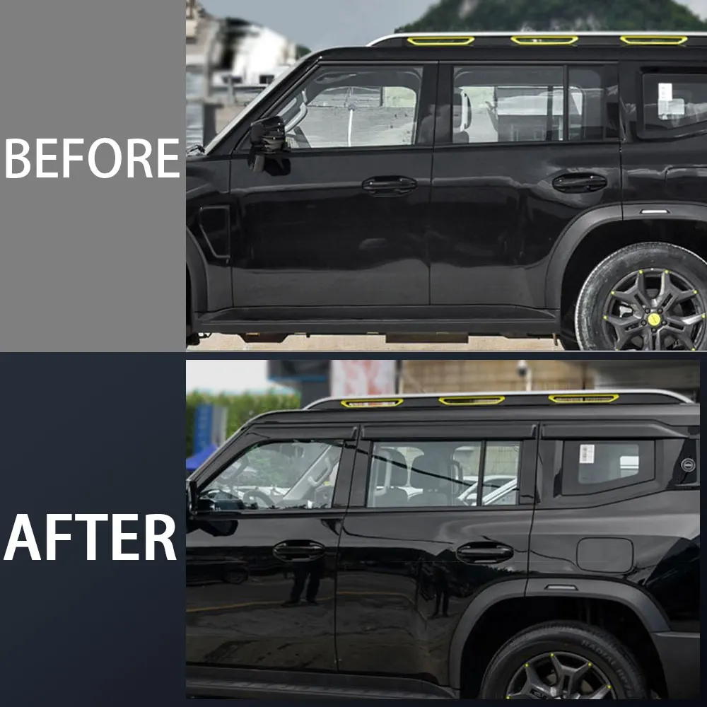 Automotive Side Window Visors Vent Guard Shade Sun Rain Guards Wind Deflectors For Jetour Traveler T2 2023 2024