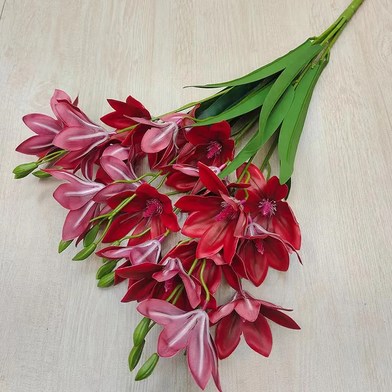 Cross-Border 3D Silk Artificial Flower Orchid Magnolia Bundle Home Decoration Easter-Hand Feeling Moisturizing 6 Millennia