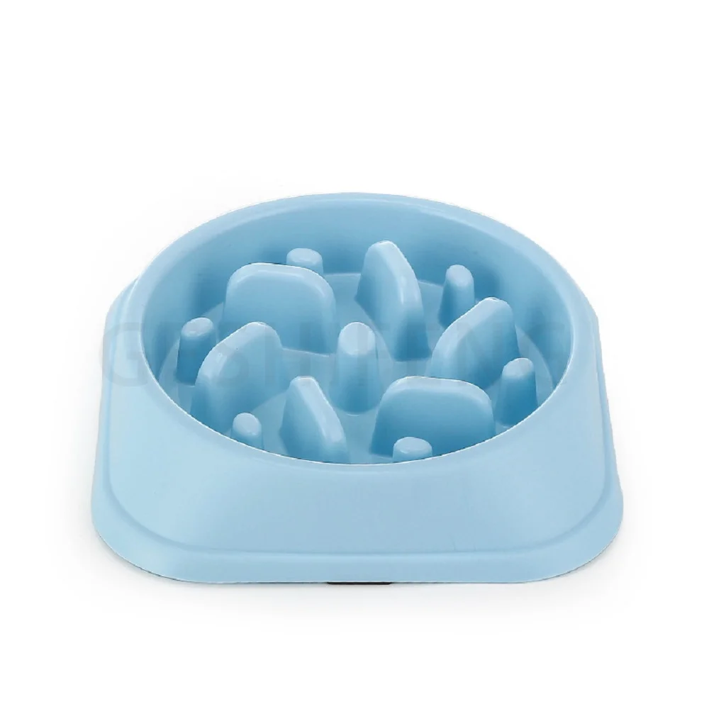 2024 Wholesale Bite-Resistant plastic Slow Eat food feed bowl stop swallowing pet Bite-Resistant plastic Slow Eat food feed bowl