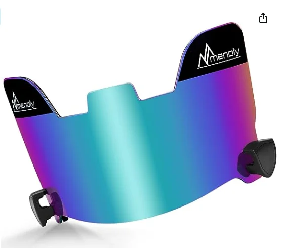 Green yellow tinted football visor safety glasses Certified CE EN166 ANSIZ87