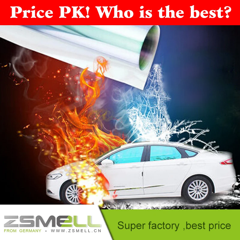 Zsmell best heat rejetion film and  high clear nano ceramic 2 ply  Self Adhesive for  car window film