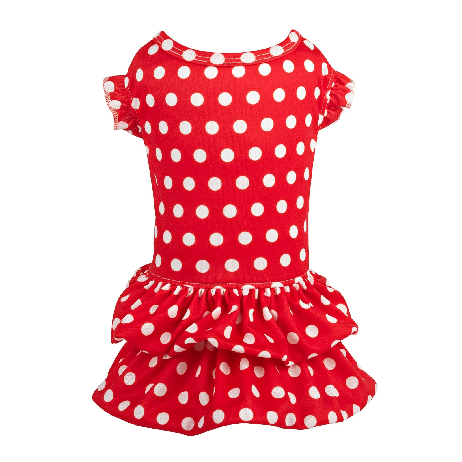 CuteBone Pet Clothes Sexy Red Polka Dot Dress for Party Chihuahua Puppy Wedding Dog Dresses