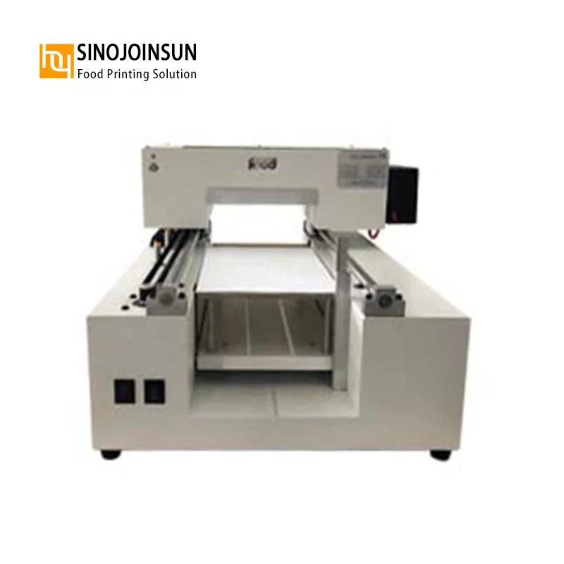Full Automatic A4 size 3D inkjet flatbed edible ink food printer for cake cookie chocolate macaron topper image