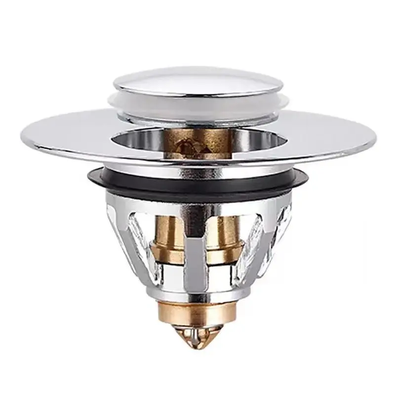 Bounce Core Push-type Stainless Steel  Pop Up Waste Sink drain