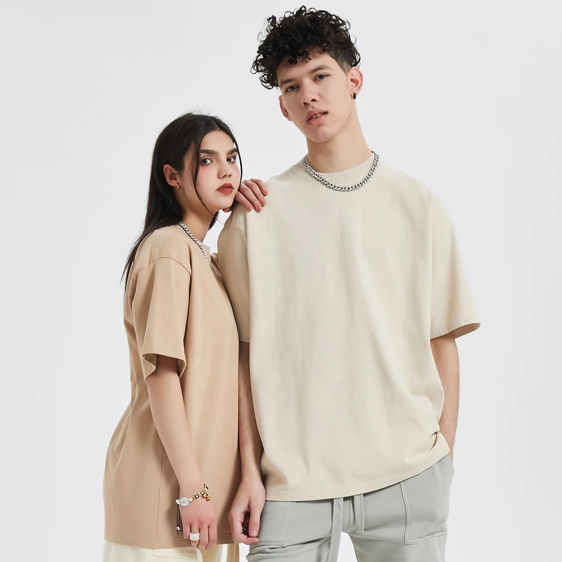 High Quality 100% Cotton Acid Wash 310 GSM T-shirt Drop Shoulder Heavyweight Men Custom Blank Vintage T Shirt