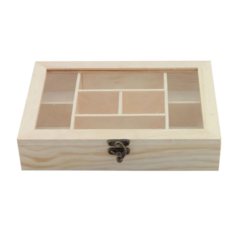  Wooden Box factory customized Custom Natural Wood Environment Paint Teabag For Tea