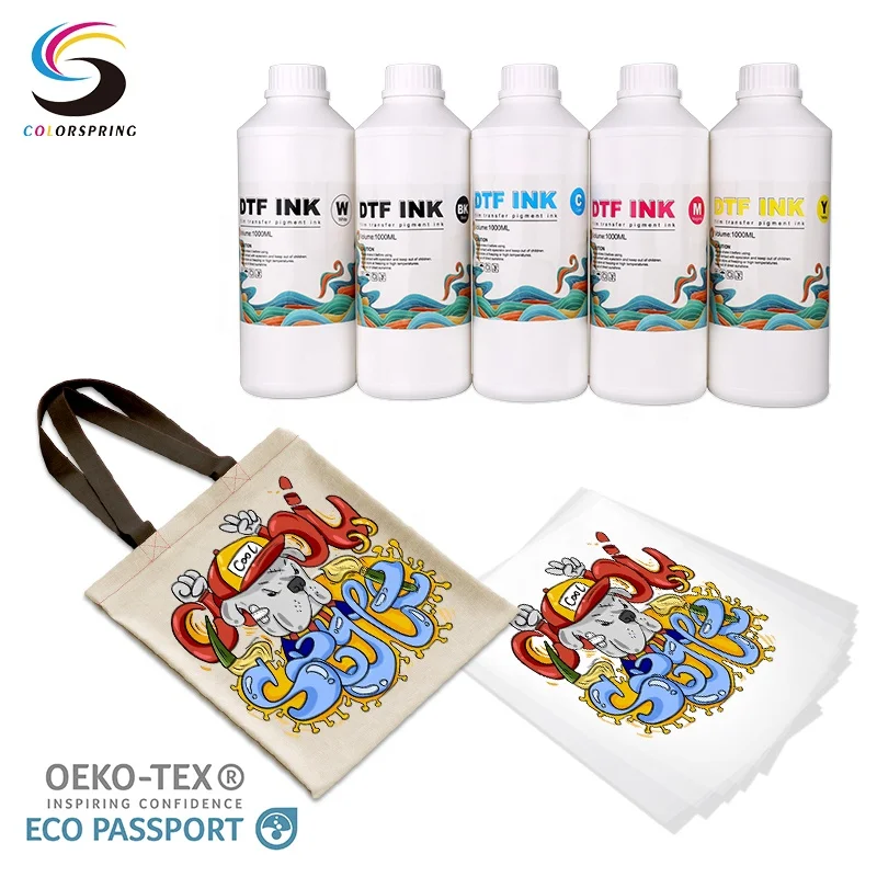 DTF Pigment ink non-clogging no sediment suitable for textil CMYK for EPSON RICHOH STARFIRE