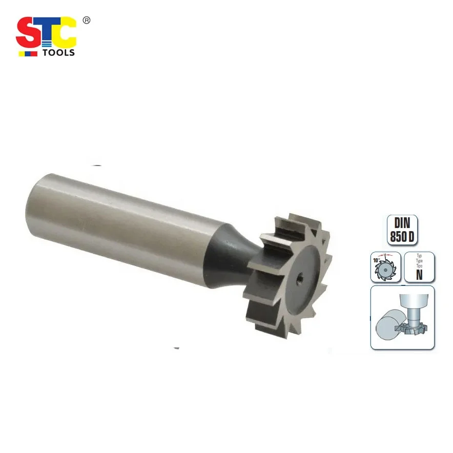 DIN850 High speed steel Tungsten carbide keyseat T Slot Milling Woodruff Key seat Cutter