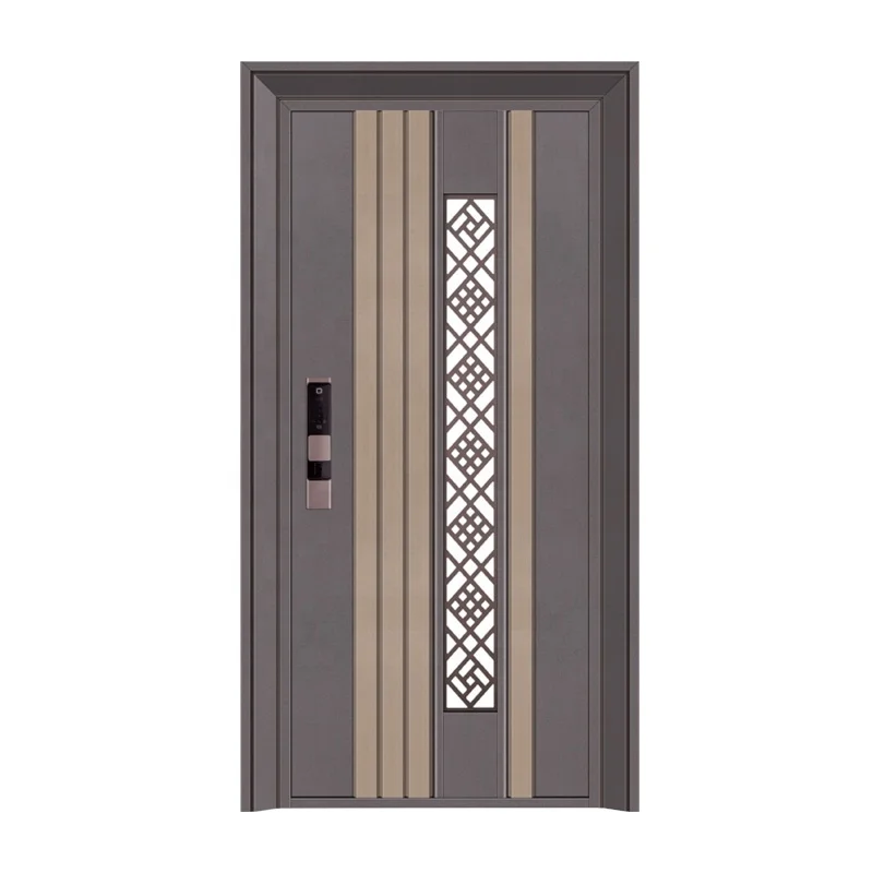 House Villa Exterior Security Front Entry Doors Design Modern Main Entrance Metal Stainless Steel Door