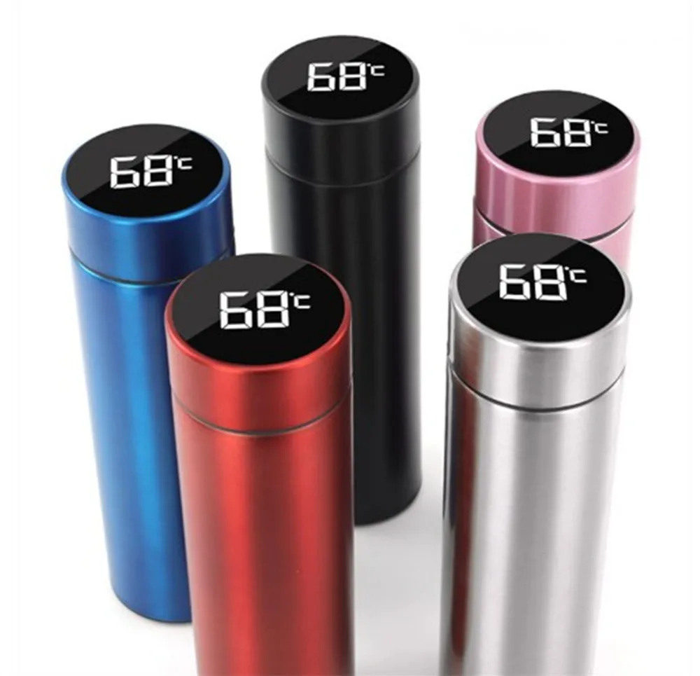 Hot selling 2023 Double wall new product stainless steel Temperature display Digital lid vacuum insulated water bottle