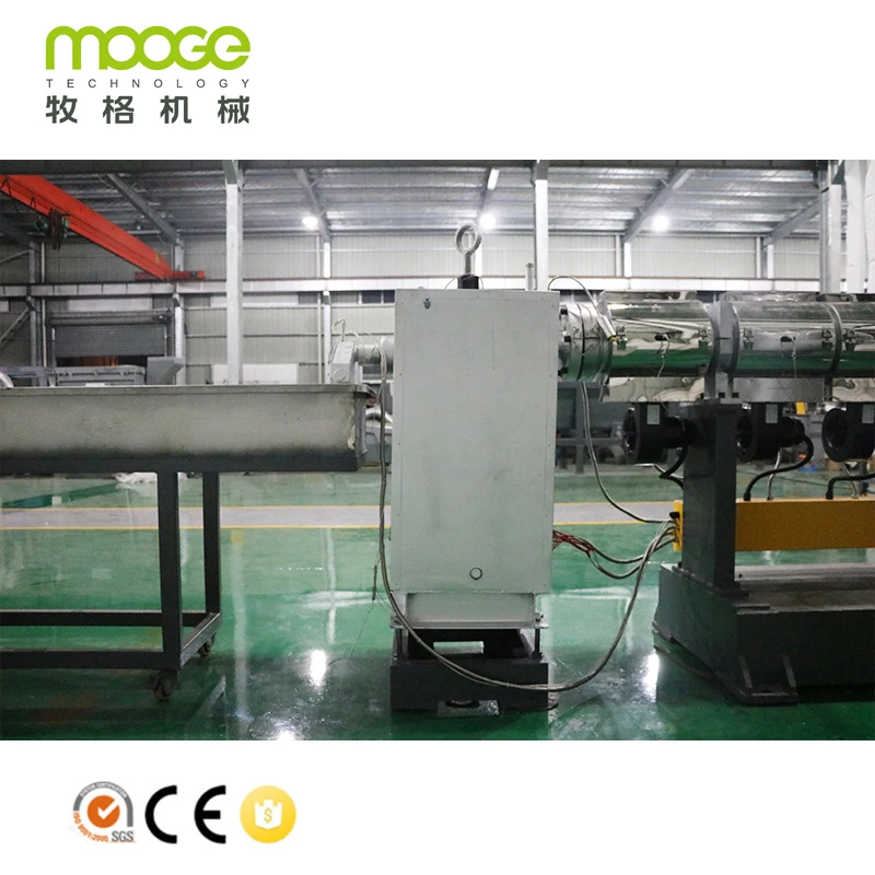 Waste Nylon Polyester Yarn Recycling Plastic Granulator Granulating Pelletizing Line Machine