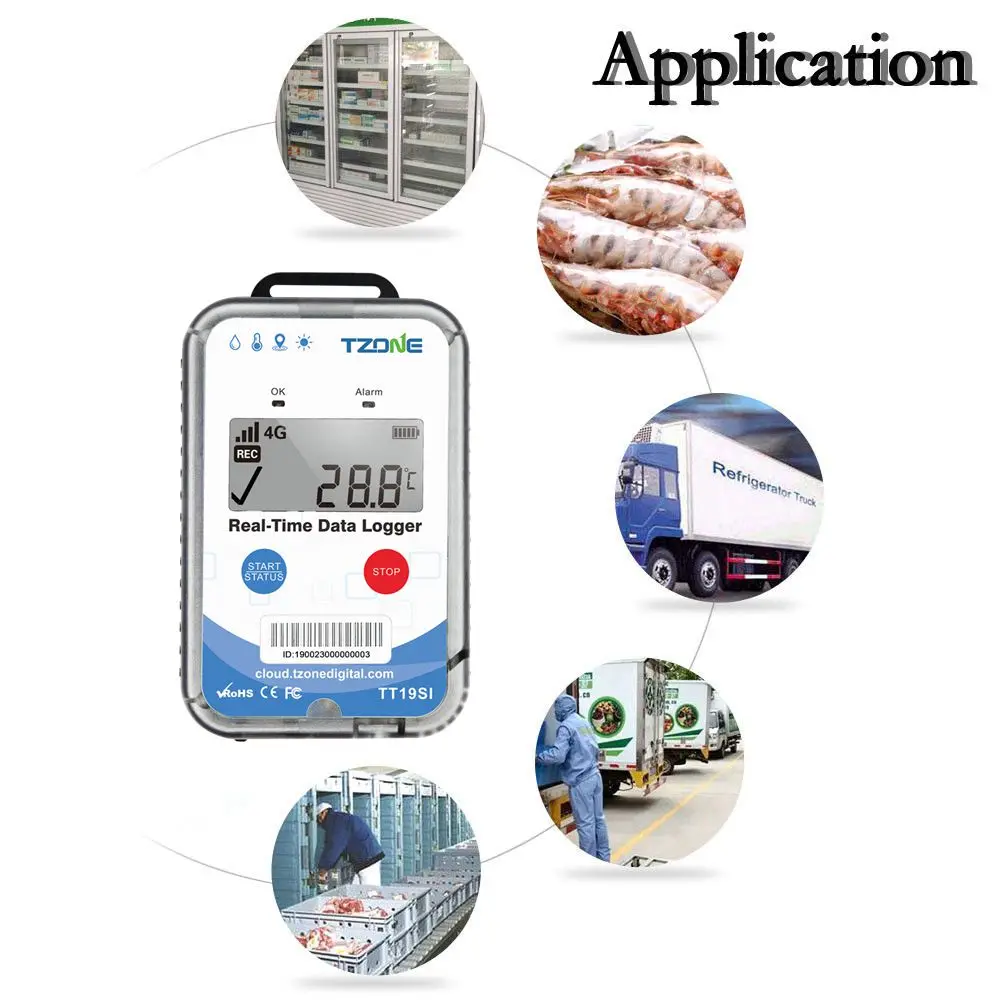 Single Use Disposable Wireless Data Logger Temperature and Humidity for Cold Chain