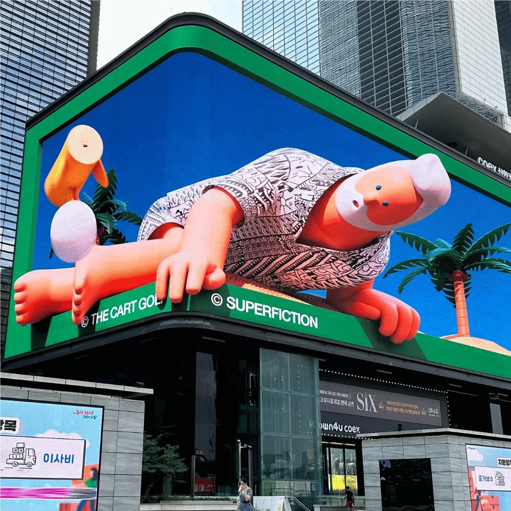 RAYBO Naked Eye Pantalla Led Hologram Technology Immersive Advertising Interactive 3D Video Wall Screen Outdoor 3D Led Display
