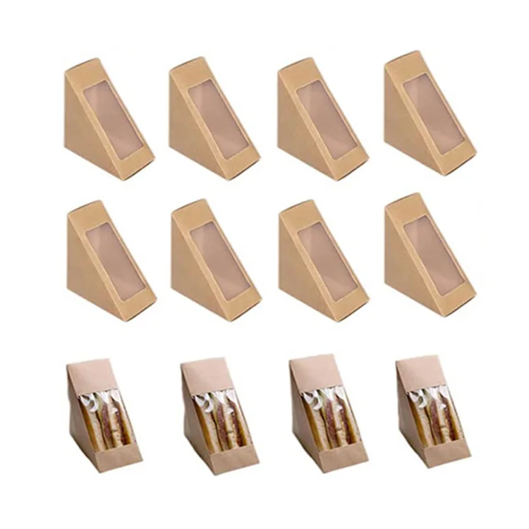 Chinese Supplier Wholesale Hot Sale Takeaway Food Packaging Kraft Paper Food Box With Transparent Window