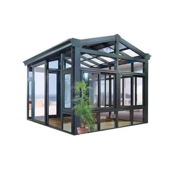 Winter Garden House Prefabricated Aluminium Veranda Sliding Sunroom 4 Seasons French Design Style Steel Flat/Triangle Villas