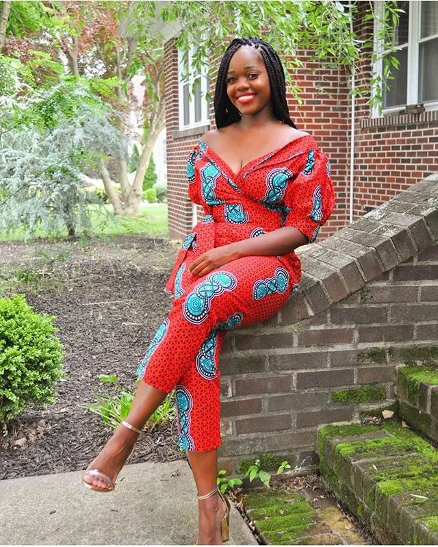 sexy jumpsuit Pantalons Autumn Africa digital printing nightclub Lantern Sleeve off shoulder one-piece pants waist