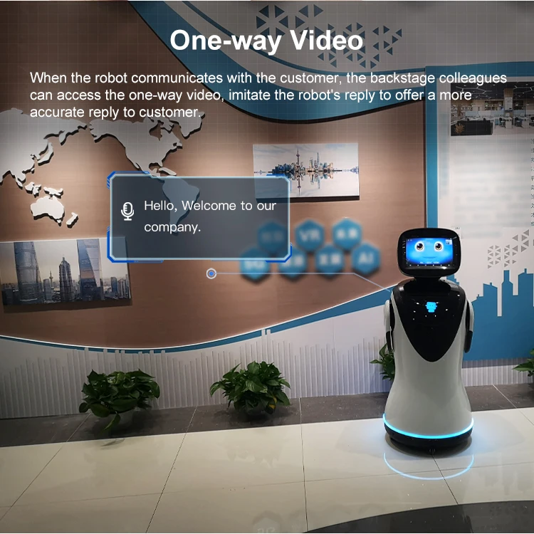 Shopping Mall Welcome Reception Roboter Servizio Di Robot Komersial Auto Robot Enderezado