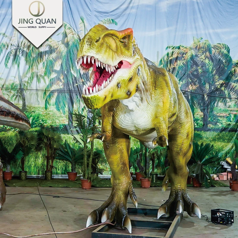 Tyrannosaurus Dinosaur  Small World Outdoors Theme Park Animatronic Models Robotic Walking Real Life Size Waterproof Outdoor