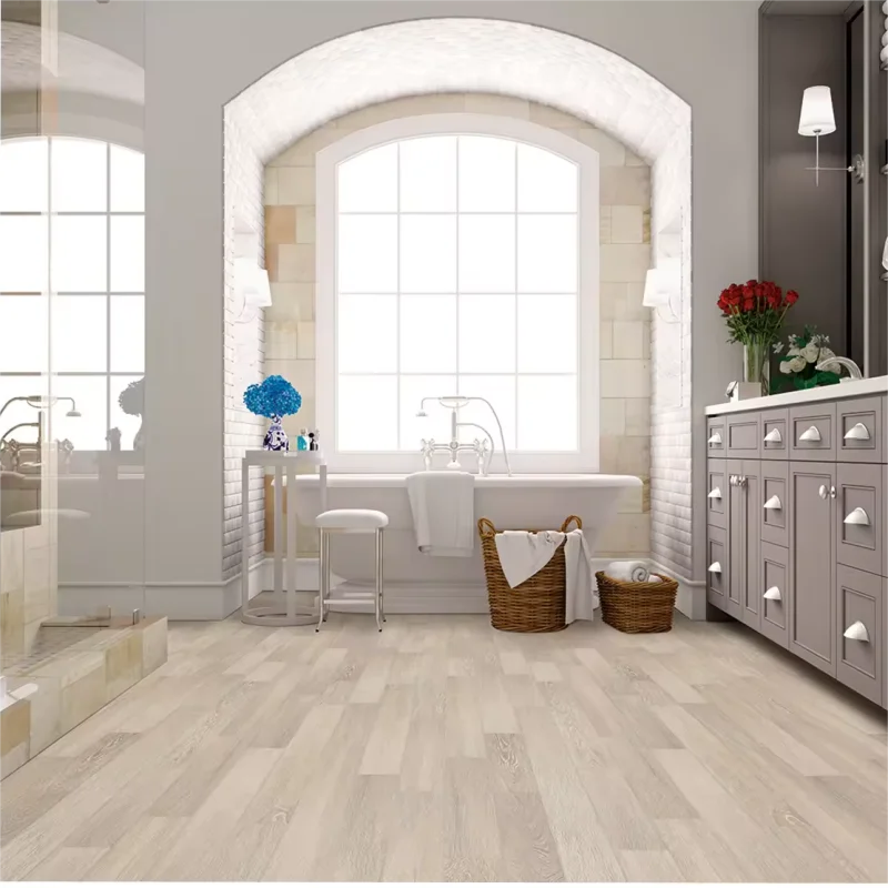 Indoor Decoration LVT Tiles with High Quality and Impact Resistance for Commercial and Residential Use with a Wood Grain Look