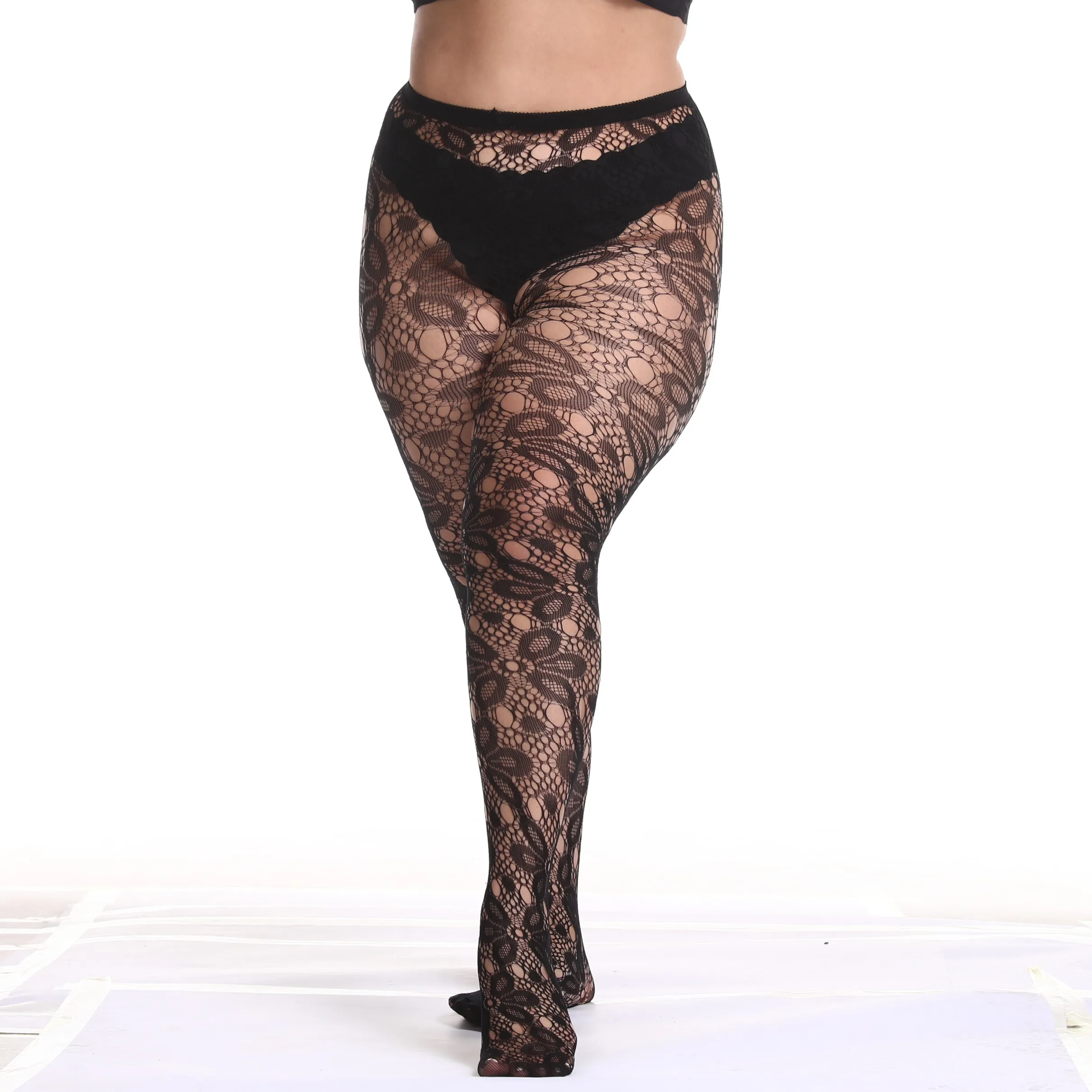 2020 New Popular Support Fashionable Women Stocking Plus Size Full Pattern Fishnet Pantyhose