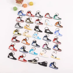 Custom durable basketball shoes pendant with box 3d mini pendant rubber black sneakers keychain 1piece