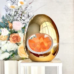 2023 new year gift electric large usb gold crystal Himalayan Salt Aroma Diffuser Humidifier with lamp