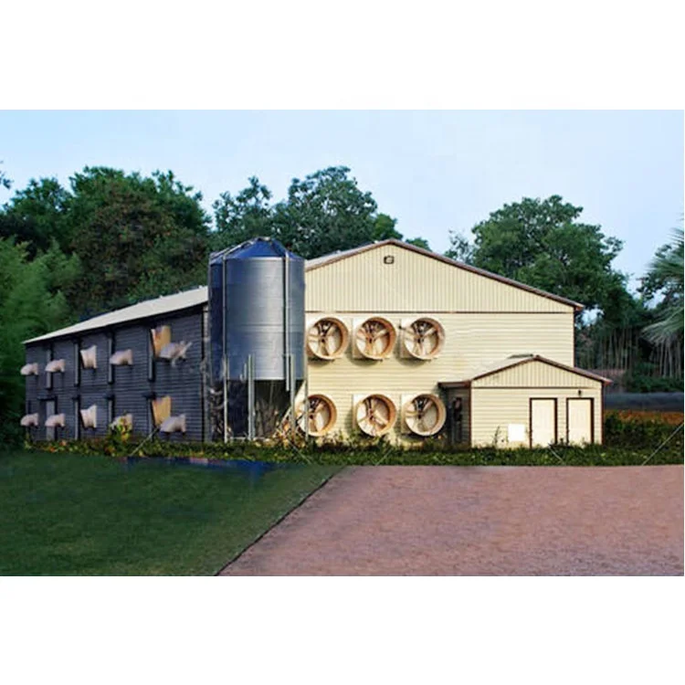 Prefabricated steel structure poultry breeder chicken house design drawing