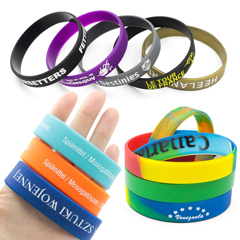 Wholesale Promotional Business Gift Festival Sports Event Pvc Wrist Band With Logo Bracelets Custom Rubber Silicone Wristbands
