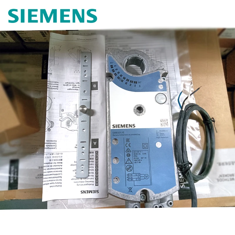 siemens GBB161.1E Rotary air VALVE Damper Actuator, AC 24 V,0~10V, 25 Nm, 150 s