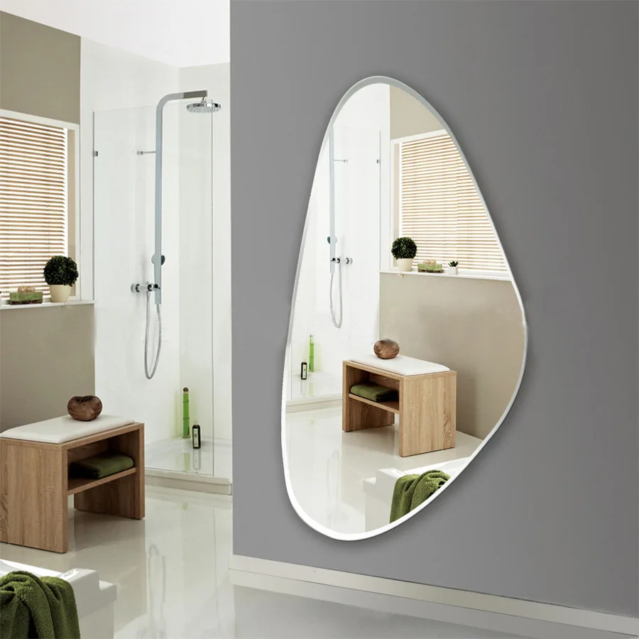 5mm Full-length Irregular Floor Clothing Store Full-length Store Fitting Special-shaped Simple Wall-mounted Decorative Mirror