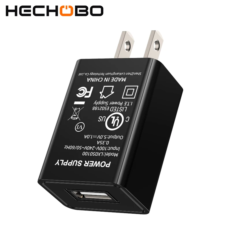 UL certified USA certificated US plug custom travel wall usb charger block 5w cube 5v 1a portable wall usb charger adapter