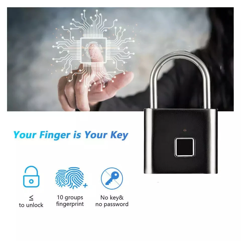 IP65 Outdoor Waterproof Smart Digital Fingerprint Door lock/Smart Biometric Fingerprint Padlock