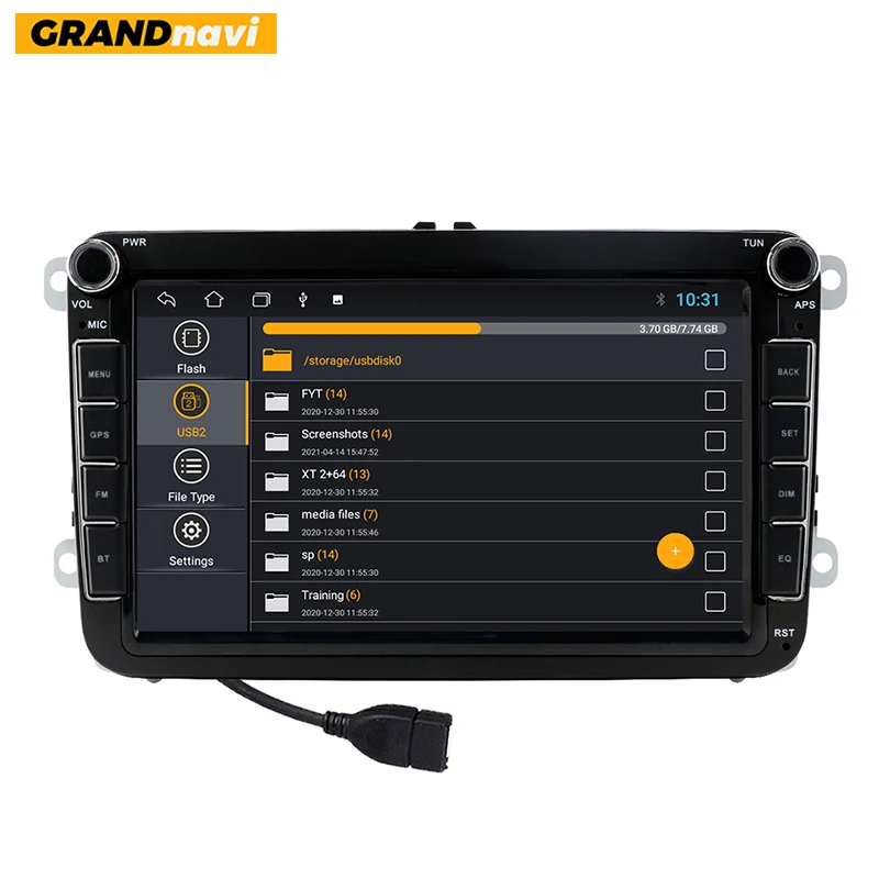 GRANDnavi 8-дюймовый автомобильный плеер 2Din Автомагнитола с GPS BT для VW Golf 5 6 Touran Passat B6 B7 Sharan Jetta Polo Tiguan