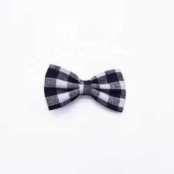 E-Magic High quality plaid ribbon bow 8 stock color hair bow with snap clip hair accessory for Girls Kids Teens
