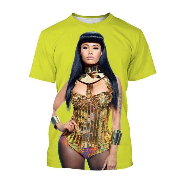 New Sexy Summer Singer Nicki Minaj Printed For Fashion Casual 3D Printing Shirt From Men Women Crew Neck Tops T-Shirts
